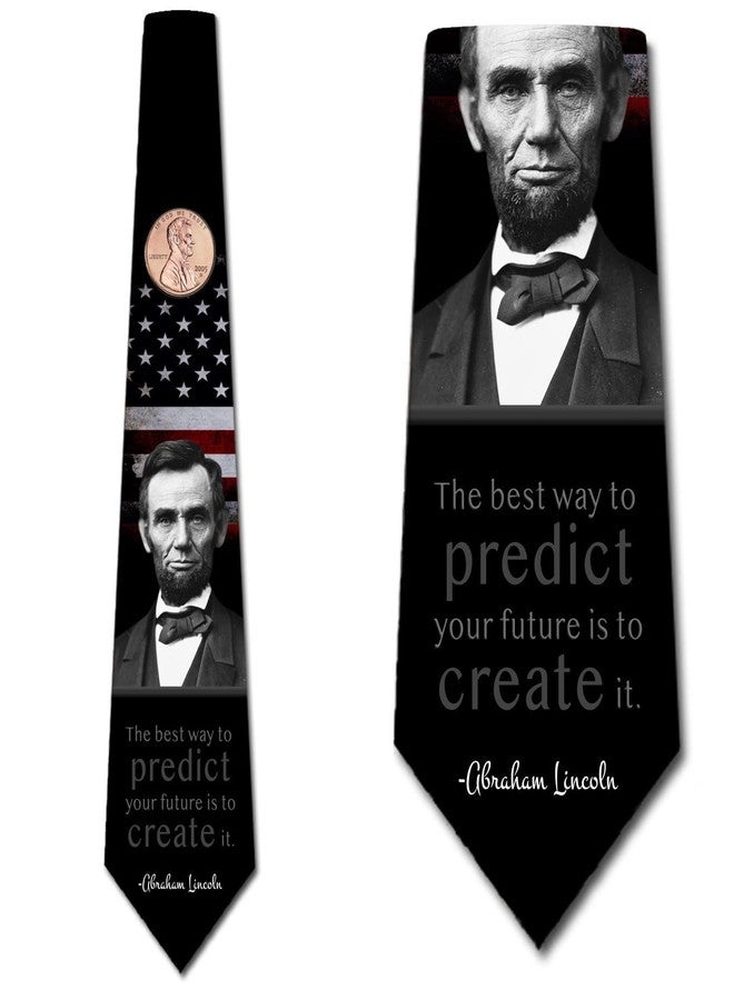 Three Rooker History Ties Mens Presidential Necktie Abraham Lincoln Tie - Image 2